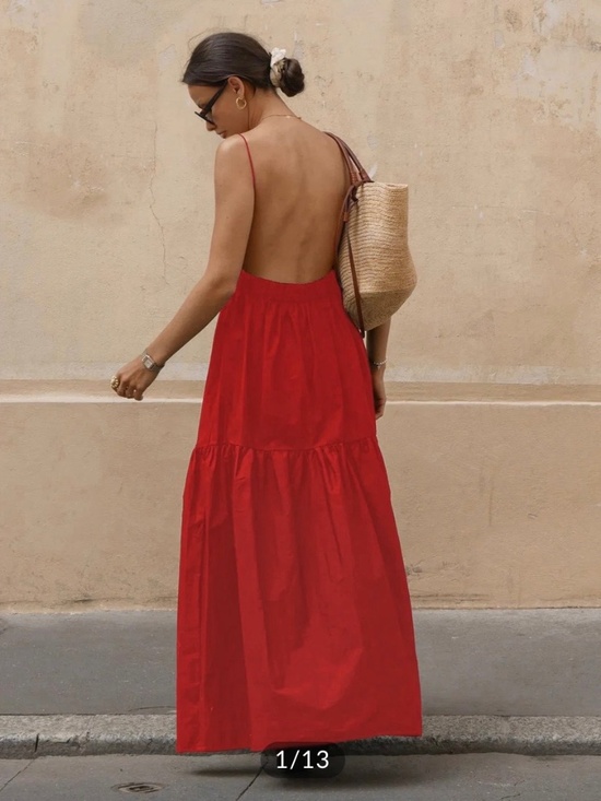 Commense Dresses & Skirts - Commense Scarlet Red Backless Maxi Dress